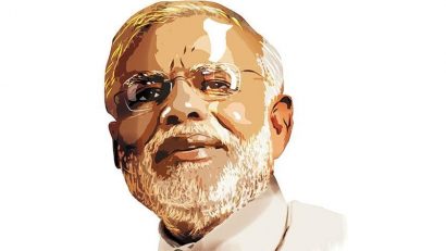 இளம் பெண்ணைத் தொடர்ந்த மோடி